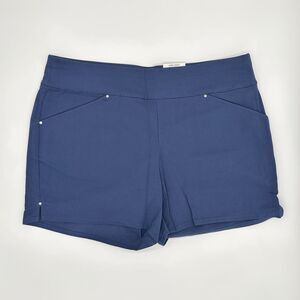 INC International Concepts Women's Size 14 Curvy Mid Rise Core Shorts Blue NWT